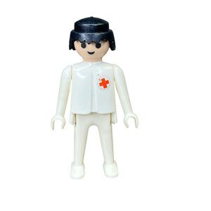 Vintage Playmobil Geobra 1974 Medic Medical Nurse‎ Doctor Figure